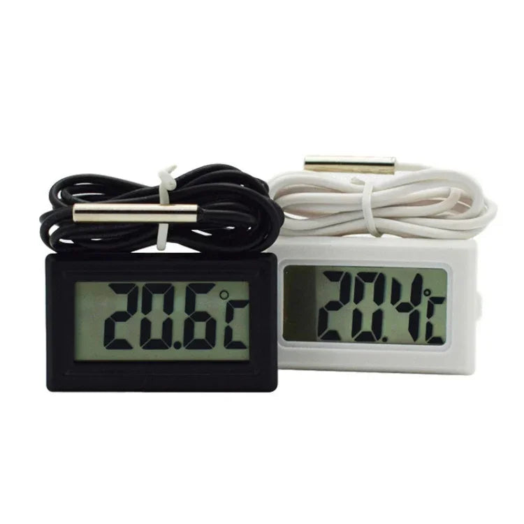 Fish Tank Digital Thermometer Waterproof Probe Electronic Measuring Thermometer, Line Length: 5m (Black), 1m (Black), 1m (White), 2m (Black), 2m (White), 5m (Black)