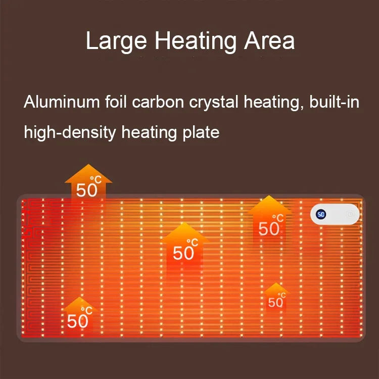 Intelligent Digital Display Timing Heating Mouse Pad Office Desktop Electric Heating Mat, CN Plug, Rabbit 80x33cm, Black 80x33cm, Green 60x36cm, Grey 60x36cm