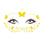 20 PCS Waterproof Bronzing Face Tattoo Stickers Party Masquerade Face Stickers, VS-011, VS-012, VS-013, VS-014, VS-015, VS-016, VS-017, VS-018, VS-019, VS-022, VS-023, VS-024, VS-025, VS-027, VS-028, VS-029, VS-030, VS-031, VS-032, VS-033