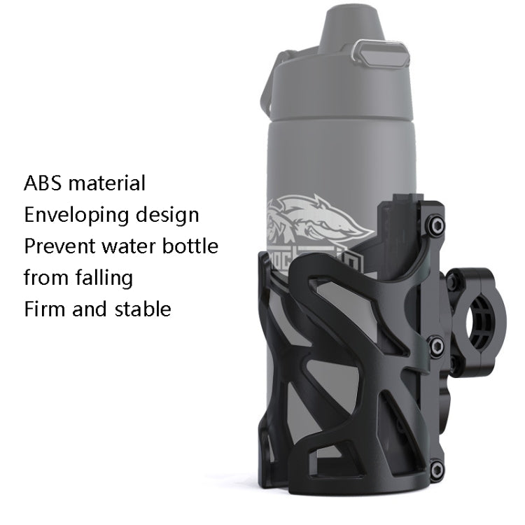 SMCP5456 Motorcycle Drink Holder Bicycle Cup Rack Kettle Frame Modified Accessories, With Pipe Clamp (Black)