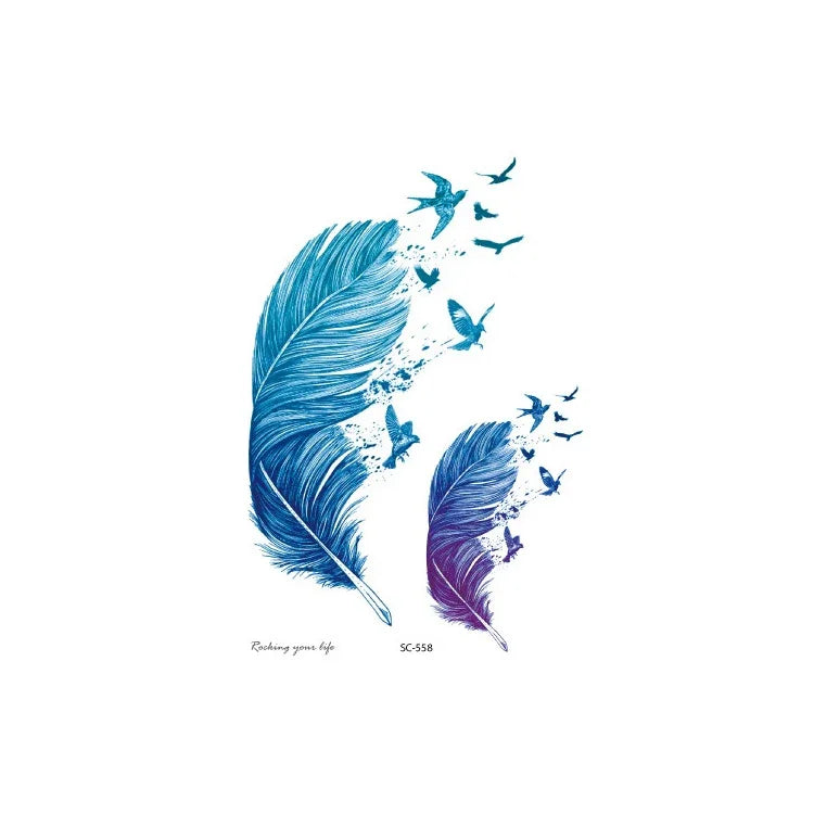 20 PCS Waterproof Flower Arm Tattoo Sticker, SC-529, SC-557, SC-558, SC-559, SC-561, SC-564, SC-551, SC-556, SC-552, SC-553, SC-554, SC-555