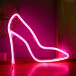 LED High Heels Neon Modeling Lights Bar Cafe Decoration Lights Lights, Warm Light, Blue Light, Pink Light, Red Light