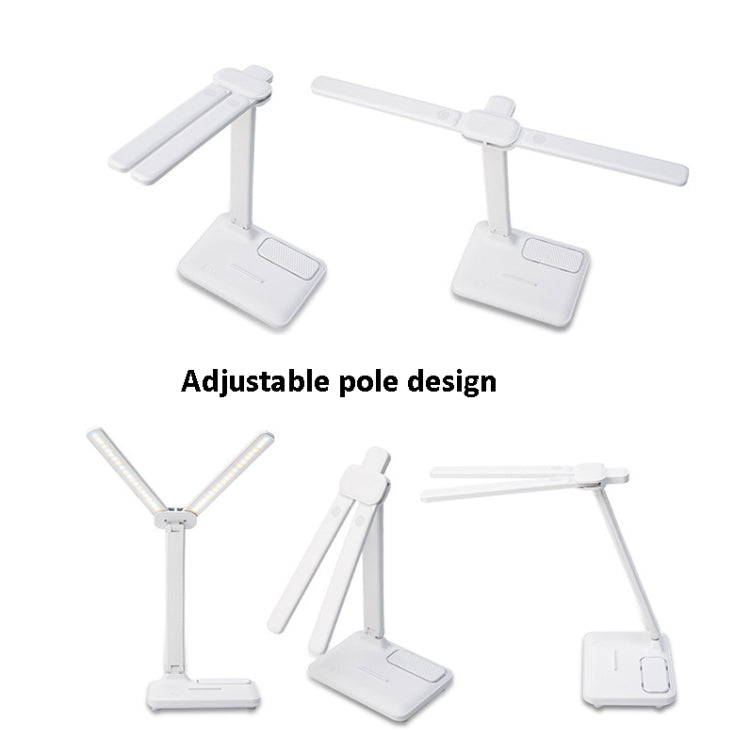 Double Head Lighting LED Charging Desk Lamp,Style:, Plug-in Version+Cable, Rechargeable 3600mAh+Cable, Rechargeable  4000mAh+Cable