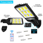 616 Solar Street Light LED Human Body Induction Garden Light, Spec:, 28 SMD No Remote Control, 60 SMD No Remote Control, 117 COB No Remote Control, 108 COB No Remote Control, 72 SMD No Remote Control, 60 SMD With Remote Control                         ...