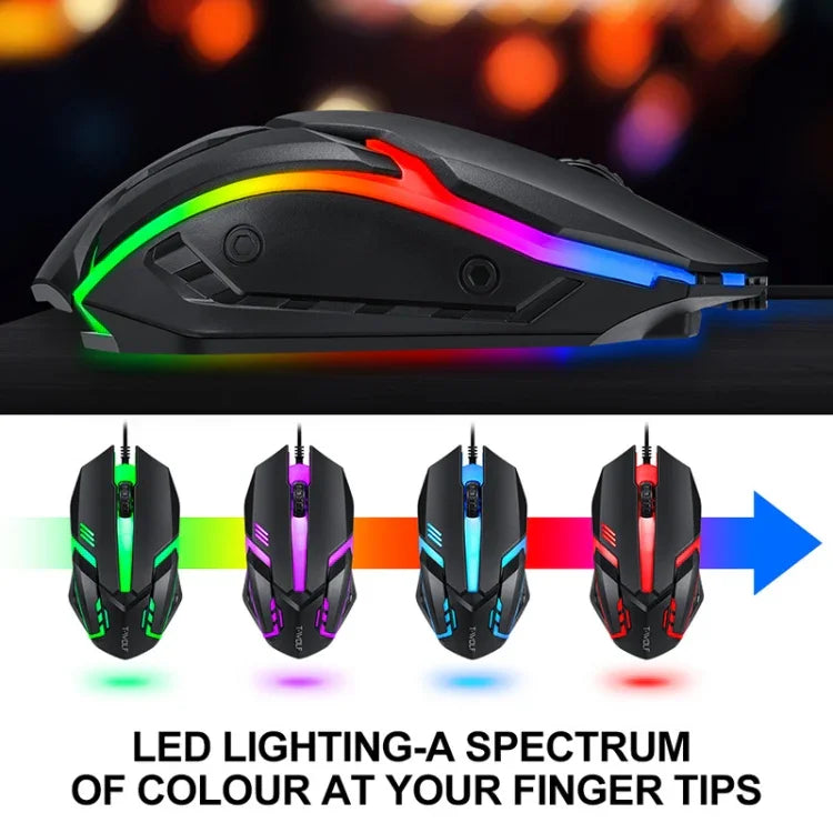 T-WOLF TF-800 4 in 1 Gaming Luminous Keyboard Mouse Headset Set