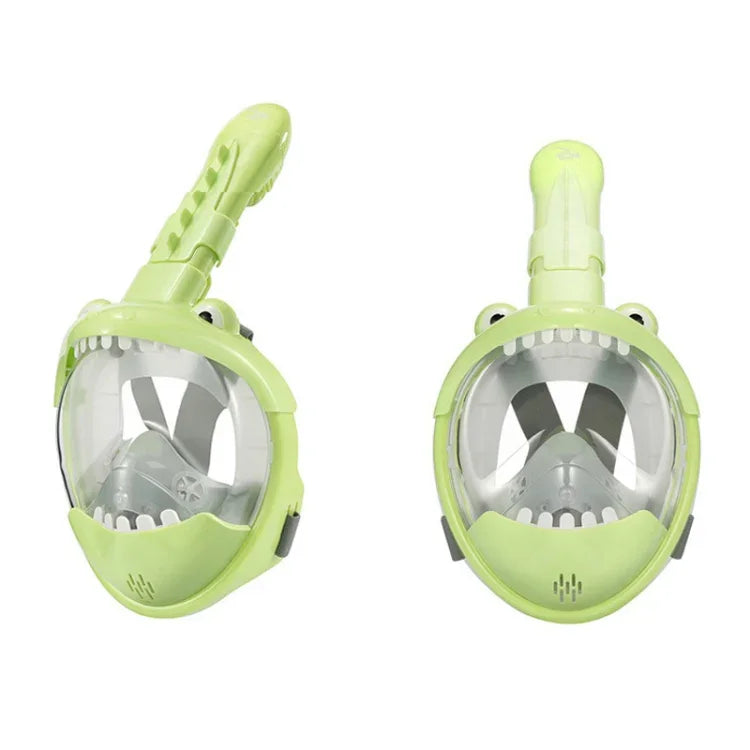 Cartoon Kids Full Dry Diving Mask Swimming Anti-Fog Snorkeling Mask, XS
