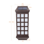 Solar Outdoor Long Panes Fence Wall Light Garden Decoration, Warm Light, White Light