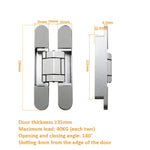 Three-Dimensional Adjustable Cross Hinge Folding Door Concealed Hinge, No. 1 Sand Silver 40kg, No. 2 Sand Silver 60kg, No. 3 Sand Silver 80kg, No. 4 Sand Silver 80kg, No. 5 Sand Silver 120kg, No. 1 Dumb Black 40kg, No. 2 Dumb Black 60kg                ...