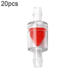 20 PCS Fish Tank Oxygen Pump Trachea Check Valve, 4mm (Red), 4mm (Black), 4mm (White), 4mm (Blue), 8mm (Red), 10mm (White), 12mm (White), 4mm (White Red)