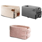 Car Central Control Seat Pet Portable Bed Pad, Square + Gray, Square Gray+Summer Mat