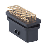 J1962f OBD2 16PIN 90 Degree Bend Female Head Connector, Gold Plated, 16PIN 90 Degree  Bend