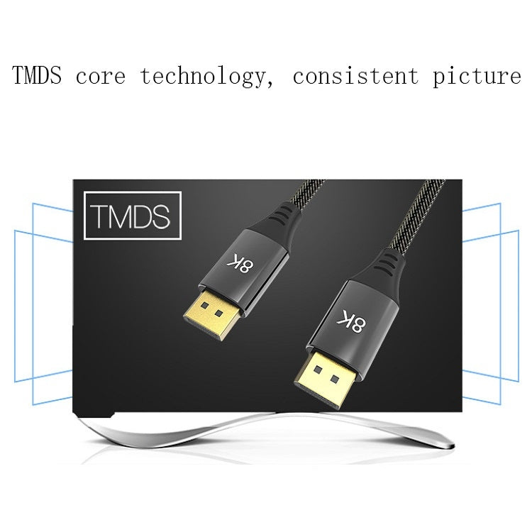 DP1.4 Version 8K DisplayPort Male to Male Computer Monitor HD Cable, 0.5m, 1.5m, 3m, 5m