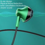 TS6800 3.5mm Metal Elbow Noise Cancelling Wired Game Earphone, Red, Green, Black, Silver Gray
