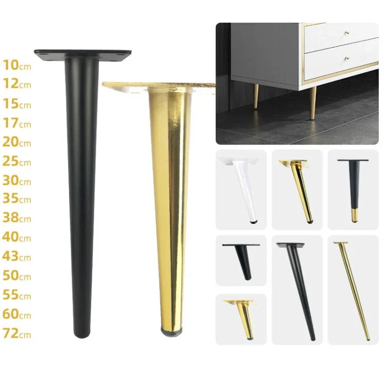 LH-ZT-0001 Cone Round Tube Furniture Support Legs, Style:, Oblique Cone Height 25cm, Oblique Cone Height 30cm, Oblique Cone Height 35cm, Oblique Cone Height 38cm, Oblique Cone Height 40cm, Oblique Cone Height 43cm, Oblique Cone Height 45cm