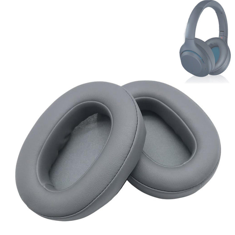 2pcs Sponge Earpad For SONY WH-XB900N Headset, Protein Skin-Gray, Original-Blue, For SONY WH-XB900N (Protein Black)