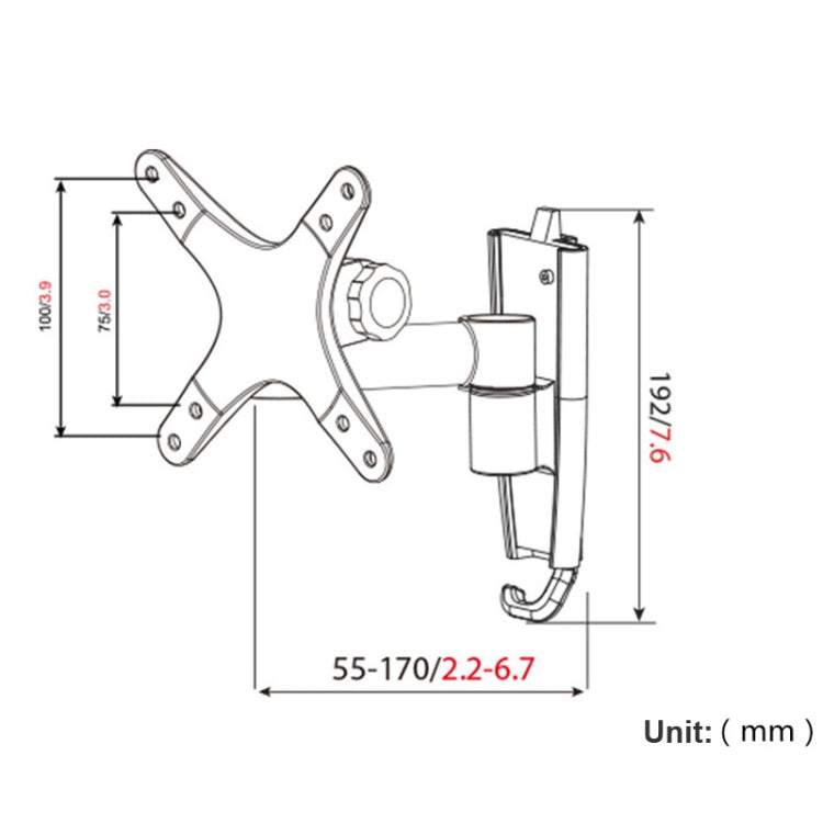 Gibbon Mounts L03 Computer Monitor Wall Mount Bracket Aluminum Alloy Quick Release TV Bracket