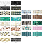PVC Crystal Covered Film Geometric Pattern Tile Wall Sticker, 20 PCS 15cm