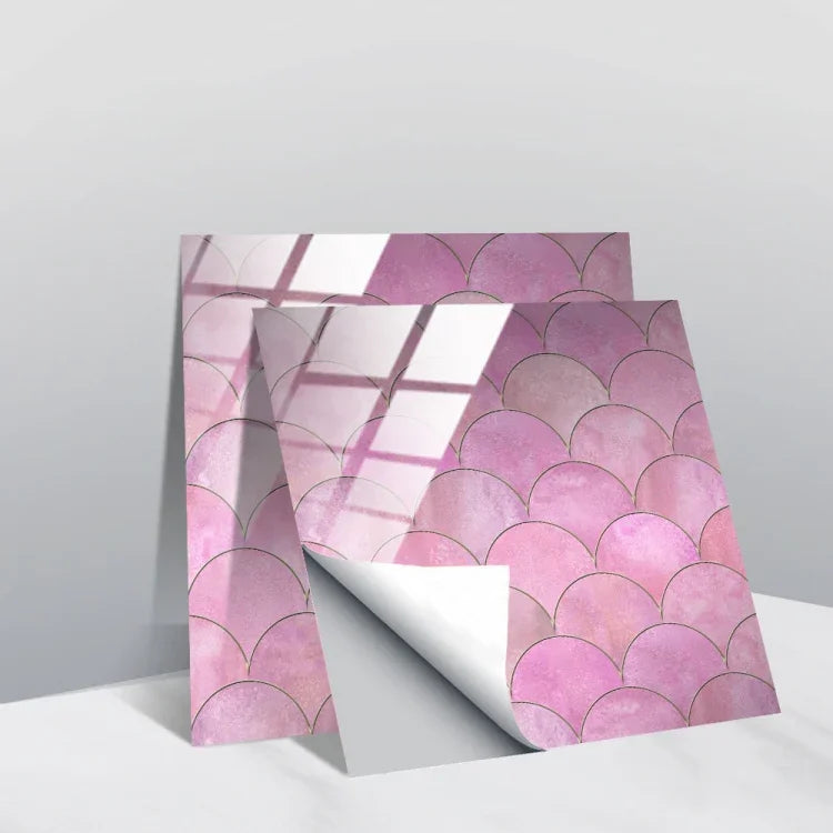 PVC Crystal Covered Film Geometric Pattern Tile Wall Sticker, 20 PCS 20cm