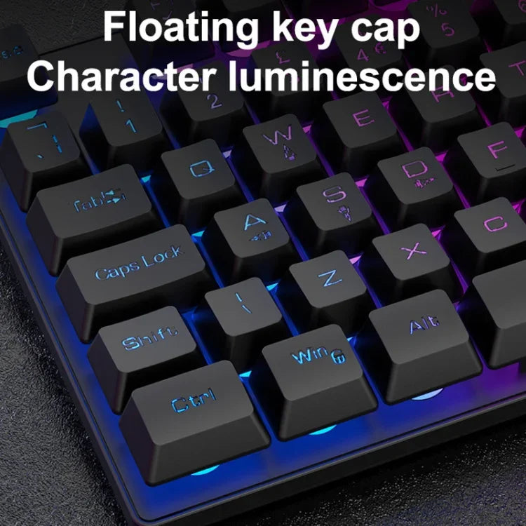ZIYOU LANG T2 88 Keys Gaming Mechanical Luminous Keyboard and Mouse Set, Cable Length: 1.6m, T2 Black, T2 White