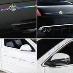2pcs 60cm Colorful Laser Car Stickers Body Scratches Cover Car Stickers