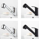 Pull-Out Hot And Cold Telescopic Scrubbed Water Tank Faucet, Copper Chrome, Copper Black, Zinc Alloy Chrome, Zinc Alloy Black