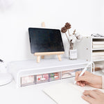 Computer Elevated Rack Monitor Bracket Storage Rack,Style:, Lengthen Single Layer