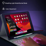 78 Keys 10 Inch RGB Colorful Backlit Bluetooth Keyboard For Mobile Phone / Tablet, Black, White
