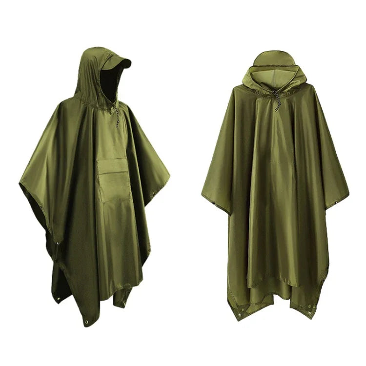 3 In 1 Raincoat Backpack Mountaineering Outdoor Hiking Rain Cape