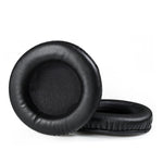 2 PCS  Earmuffs for Audio-Technica AD1000X AD2000X AD900X AD700X,Style:, Black Protein Skin, Black Thickened Protein Skin, Black Flannel, Black Lambskin, Solid Head Beam, Hollow Head Beam