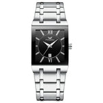 FNGEEN 3627 Waterproof Calendar Men Square Watch, Full Gold Black Surface, Full Gold Gold Surface, Black Belt Rose Shell Black Surface, Black Belt Gold Shell Black Surface, Black Belt Black Shell Black Surface, White Steel White Surface                ...