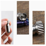 Portable Pure Titanium Mini Waterproof Warehouse Sealed Jar Pill Box, Color:, Primary Color, Baked Blue