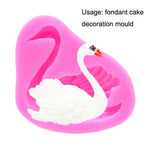 2 PCS Swan Baking Silicone Mould Cake Decorating Mould, Swan