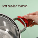 1 Pair Silicone Pot Handle Insulation Cover Iron Pot Handle Cover, Light Green, Simple Gray, Red