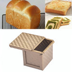 Square Toast Box Non-Stick Water Cube Toast Mold, Style:, 8832 8x7.5x6.5cm Ripple Gold, 8759 11.8x11x10.3cm No Ripple Gold, 8772 8x7.5x6.5cm No Ripple Gold, 8765 11.8x11x10.3cm Ripple Gold