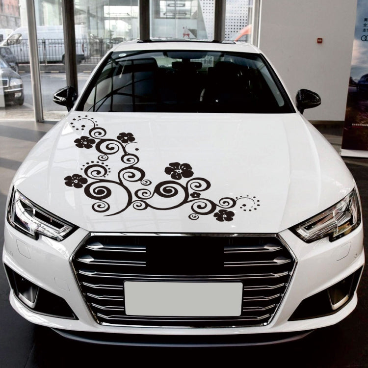 D-908 Summer Flower Totem PVC Car Hood Sticker, D-908