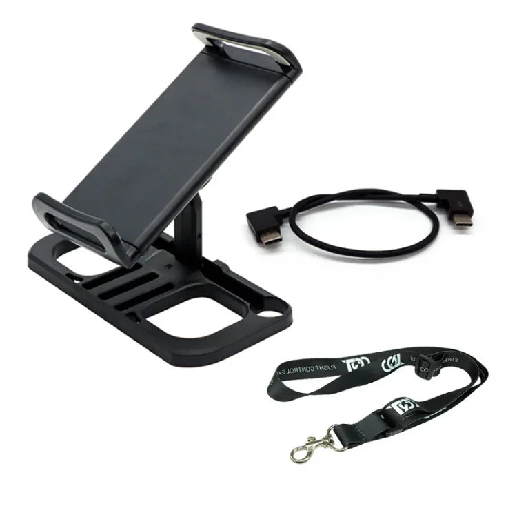 Drone Remote Controller Holder Tablet Extended Bracket Clip, With Lanyard & 8 Pin Line, With Lanyard & Type-C Line, With Lanyard & Micro USB Line, With Lanyard, Only Bracket