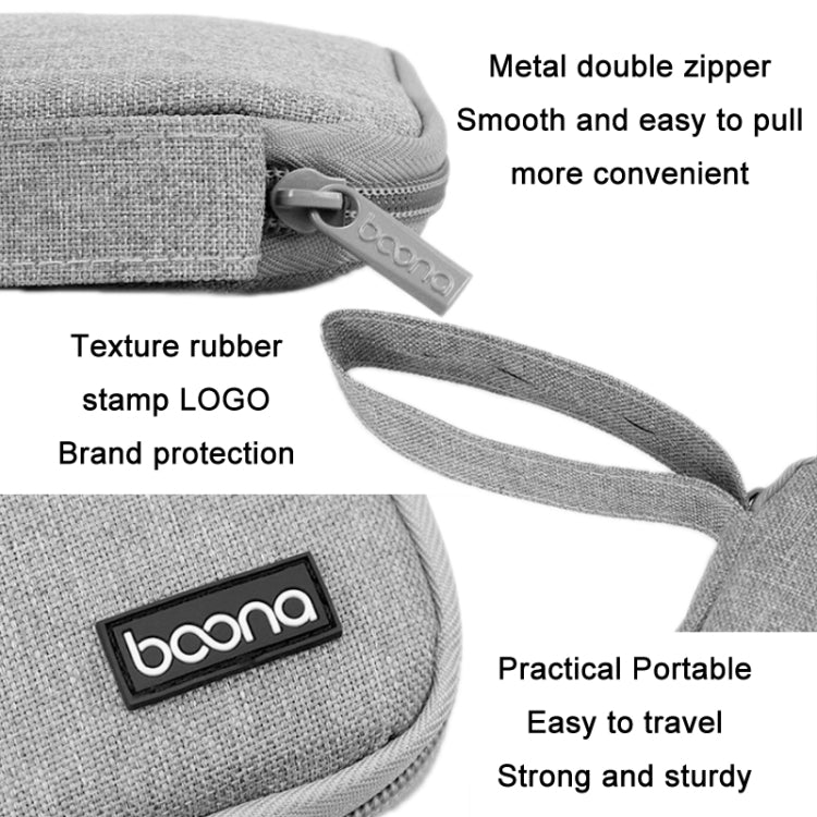 Boona Smart Watch Strap Data Cable Portable Storage Bag For Apple Watch, Large (Black)