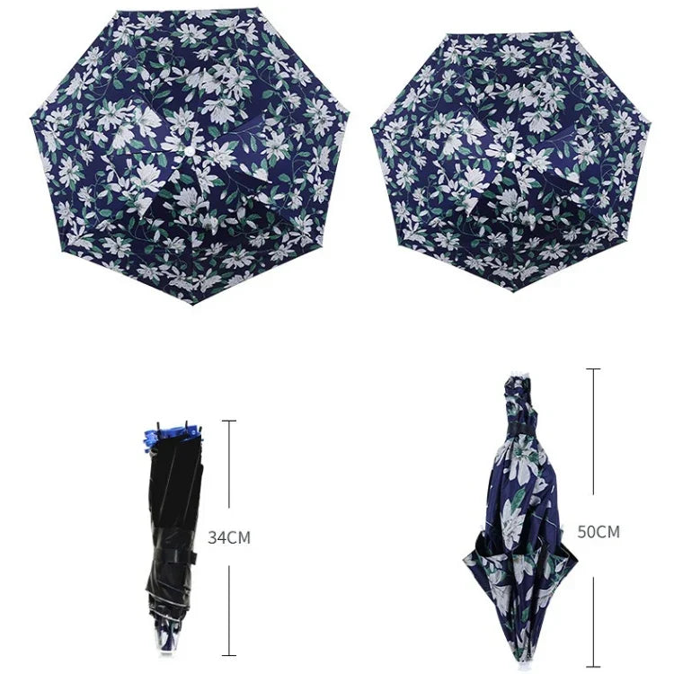 Double-layer Fishing Umbrella Hat Outdoor Sunscreen And Rainproof Folding Umbrella Hat, 95 Blue (Elastic Band), 95 Silver (Elastic Band), 95 Blue (Rubber Sleeve), 95 Silver (Rubber Sleeve), 80 Blue, 80 Camellia, 95 Blue Vinyl (Rubber Sleeve)