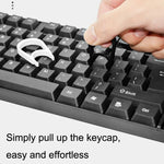 30PCS Computer Keyboard Key Puller Cleaning Key Removal Tool, Blac, Black