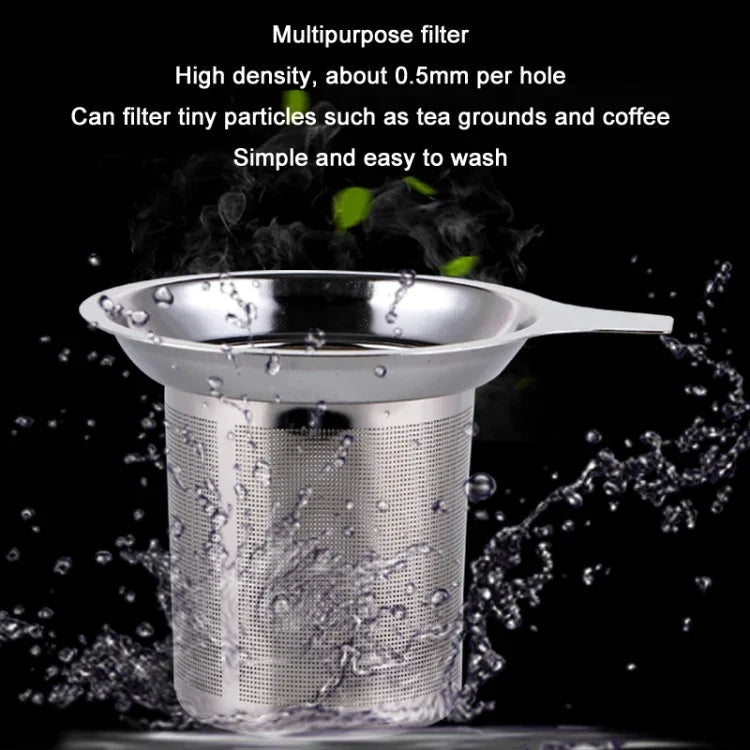 304 Stainless Steel Teapot Flat Bottom High Density Strainer With Handle, 304 Stainless Steel Teapot