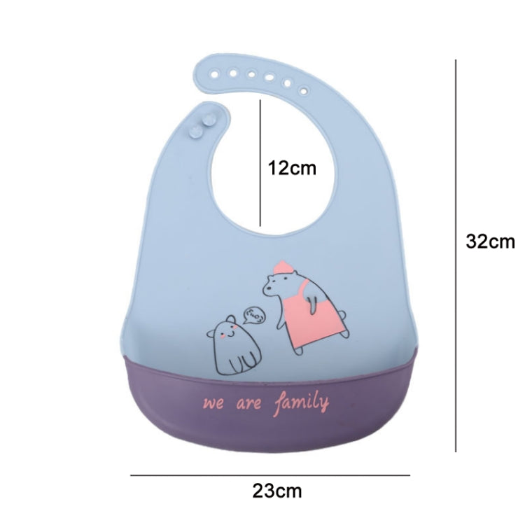 Baby Oil Spray Waterproof Silicone Bib Ultra-thin Saliva Towel, Pattern:, Rabbit BATT2, Lion Dot 2, Rabbit Glasses 2, Good Bear 2, Dinosaur World, Big&Small Dinosaur