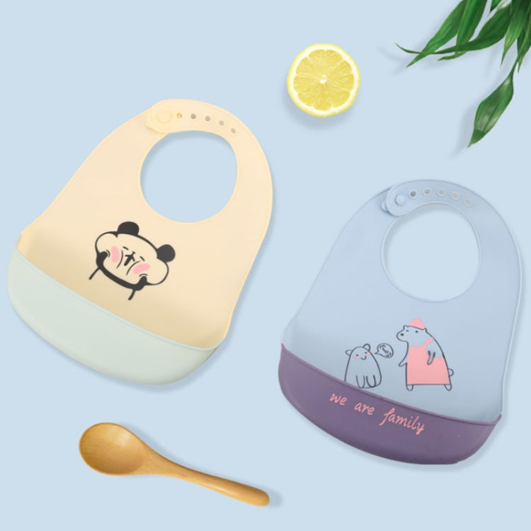 Baby Oil Spray Waterproof Silicone Bib Ultra-thin Saliva Towel, Pattern:, Rabbit BATT2, Lion Dot 2, Rabbit Glasses 2, Good Bear 2, Dinosaur World, Big&Small Dinosaur