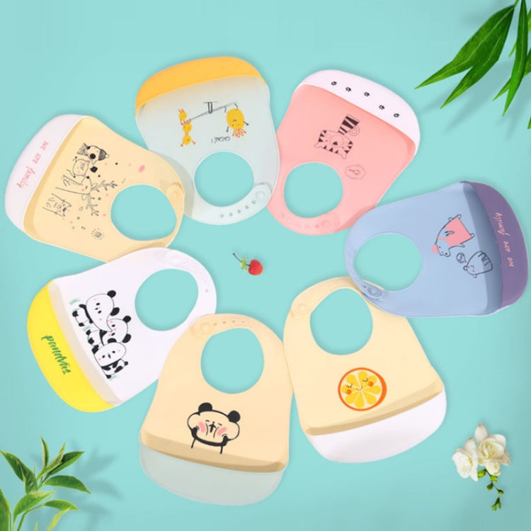 Baby Oil Spray Waterproof Silicone Bib Ultra-thin Saliva Towel, Pattern:, Rabbit BATT2, Lion Dot 2, Rabbit Glasses 2, Good Bear 2, Dinosaur World, Big&Small Dinosaur