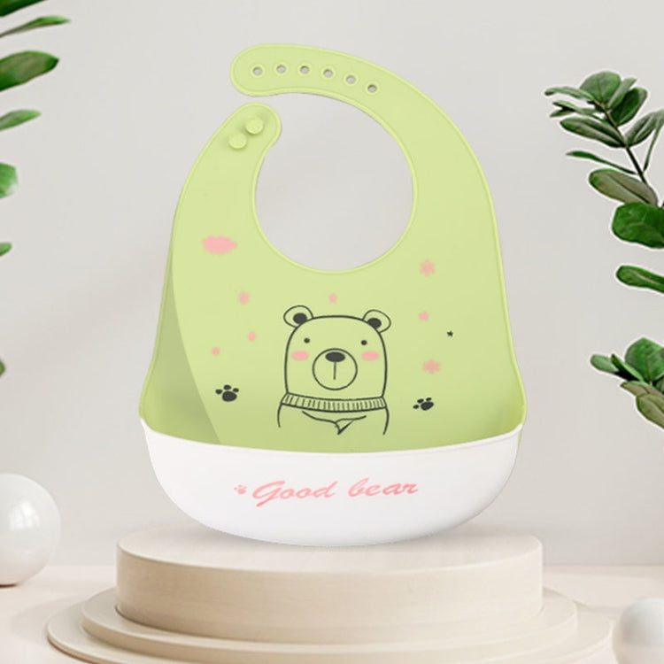 Baby Oil Spray Waterproof Silicone Bib Ultra-thin Saliva Towel, Pattern:, Rabbit BATT2, Lion Dot 2, Rabbit Glasses 2, Good Bear 2, Dinosaur World, Big&Small Dinosaur