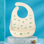 Baby Oil Spray Waterproof Silicone Bib Ultra-thin Saliva Towel, Pattern:, Rabbit BATT2, Lion Dot 2, Rabbit Glasses 2, Good Bear 2, Dinosaur World, Big&Small Dinosaur