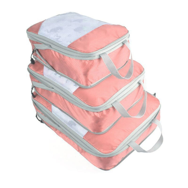 3 PCS/Set Travel Waterproof Compression Clothes Storage Bag, Orange With Net, Nevy With Net, Pink With Net, Red With Net, Green With Net, Gray With Net, Black With Net, Gray Without Net, Black Without Net, Red Without Net, Blue Without Net             ...