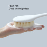 Long Handle Soft Hair Bathing Brush Nylon Hair Massage Brush, Soft Hair White, Soft Hair Grey, Soft Hair Blue, Soft Hair Pink