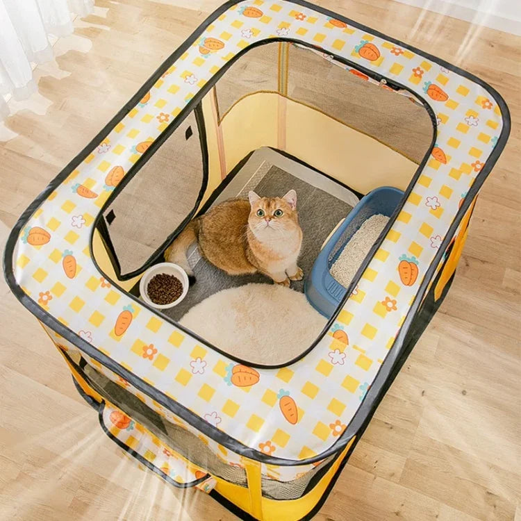 Rectangular Foldable Pet Fence Dog and Cat Litter Pet Delivery Room, M, XL