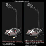 JK Omni-directional Pick-up Microphone Built-in Sound Card  Flexible Gaming Mic, 3.5mm