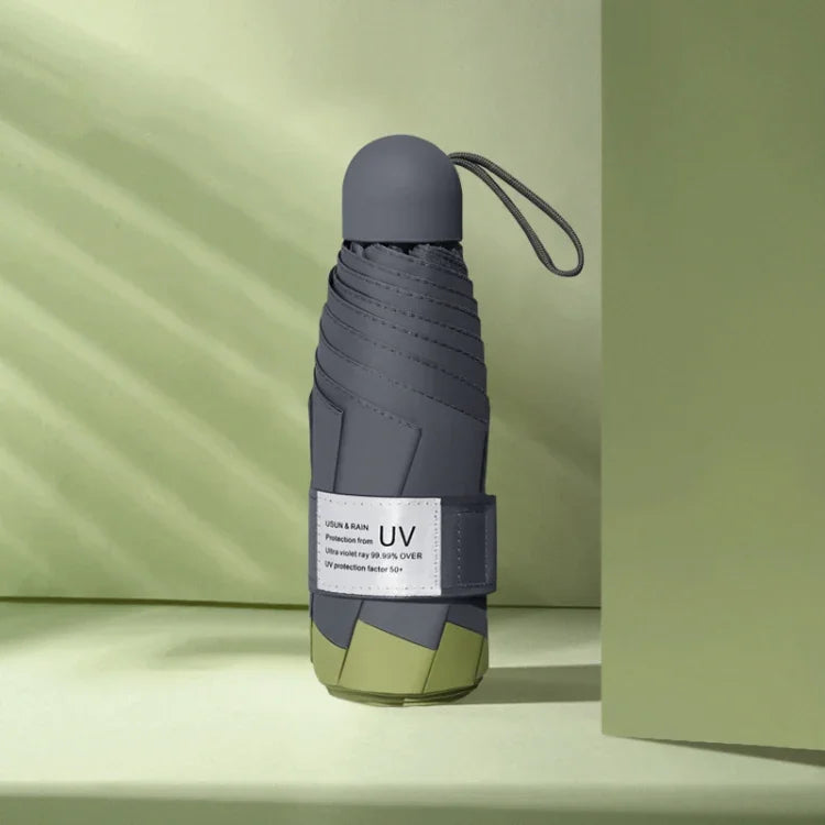 LY-0621 Five-Fold Six-bone Umbrella Simple Black Glue Sunscreen Umbrella, Six-bone Turmeric, Six-bone Midsummer Pink, Six-bone Haze Blue, Six-bone Matcha Green, Six-bone Navy, Six-bone Ink Green